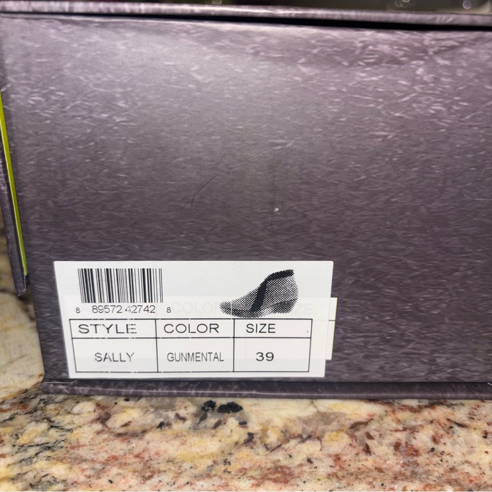 Bernie Mev Sally Booties Gunmetal Silver NIB - Picture 9 of 9